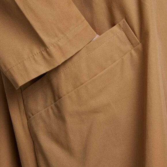 * RESERVED FOR DOROTHY * Gentle Herd Oversized Cotton Trench Coat in Beige - Picture 6 of 16